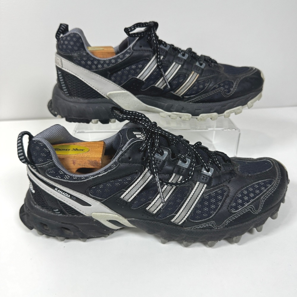 Adidas Kanadia TR 4 Mens Trail Running Shoes Black Silver Sz 9.5 661887